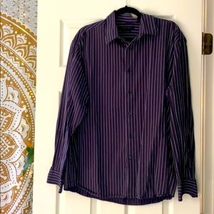 Purple Striped Dress Shirt by Axist